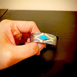 $5 Silver & Turquoise Hair Tie